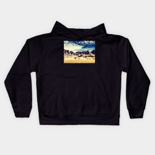 Desert & Mountains Oil painting Kids Hoodie